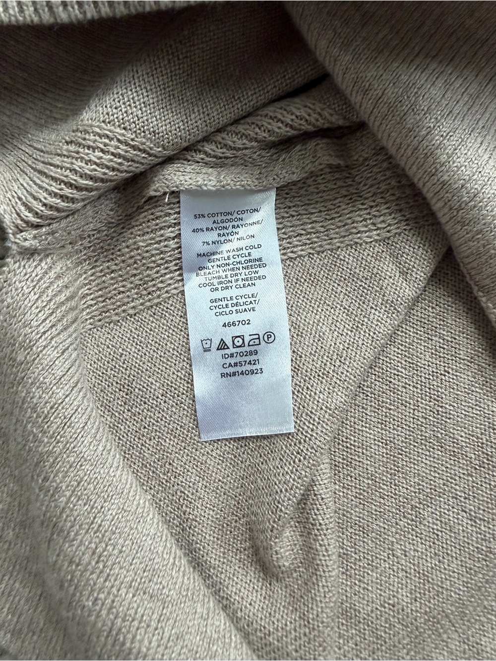 LOFT Tan Rollneck Lightweight Tunic Sweater - size Medium - NWT - Picture 11 of 11